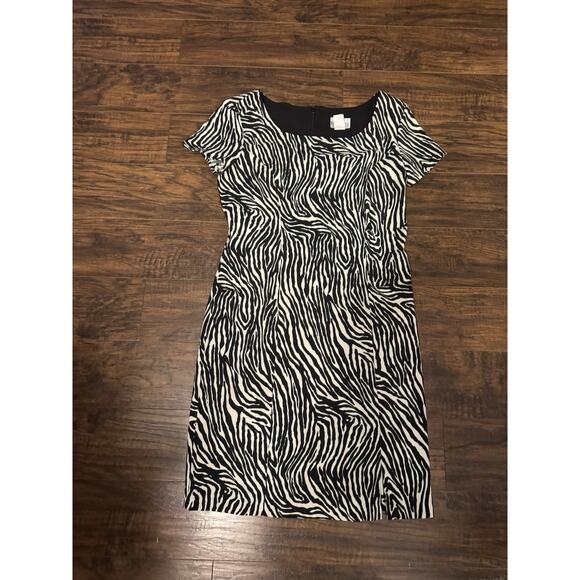Women’s Women’s Pencil Dress Robbie Bee Size 8 Zebra Print Y2K - Picture 1 of 5